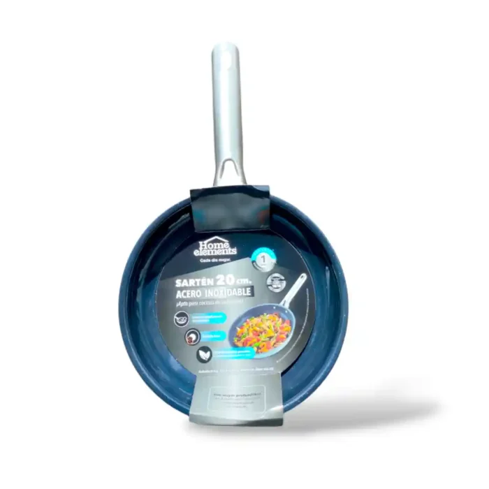 SARTÉN ACERO INOXIDABLE ANTIADHERENTE EN CERÁMICA HESAI-20A - Imagen 1