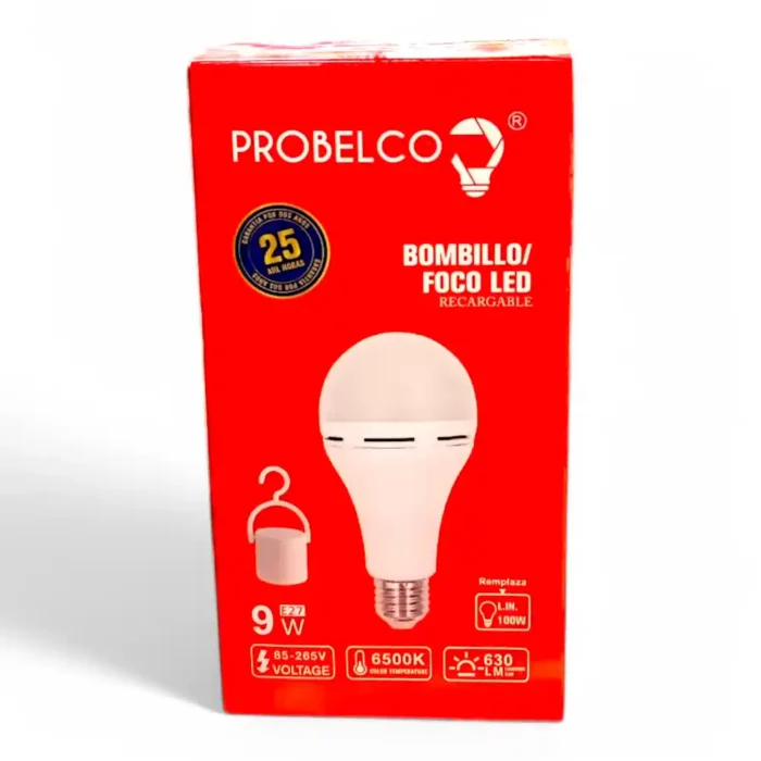 BOMBILLO PROBELCO 9W RECARGABLE (BOX X100) - Imagen 1