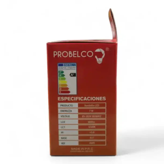 BOMBILLO PROBELCO TIPO A 7W GL-012A (BOX x 50) - Imagen 2