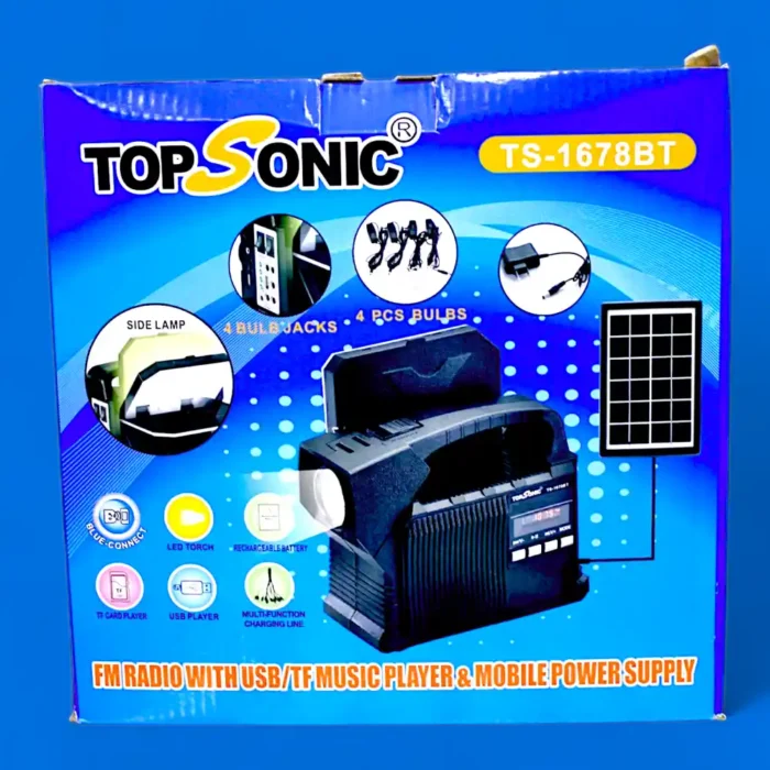 RADIO TOPSONIC USB BLUETOOH TS-1678BT - Imagen 1
