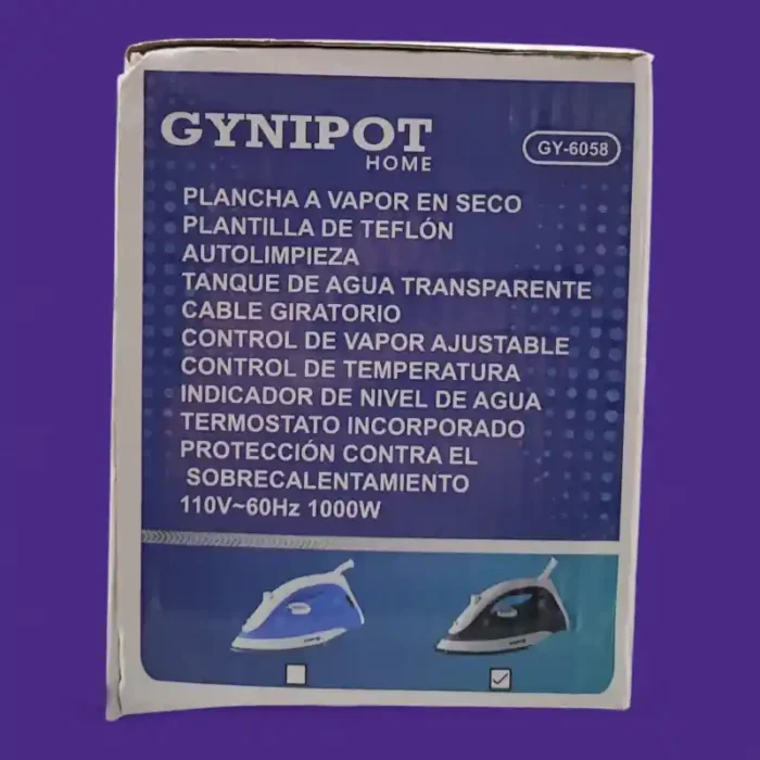 PLANCHA DE ROPA GYNIPOT GY-6058 (BOX X12) - Imagen 2