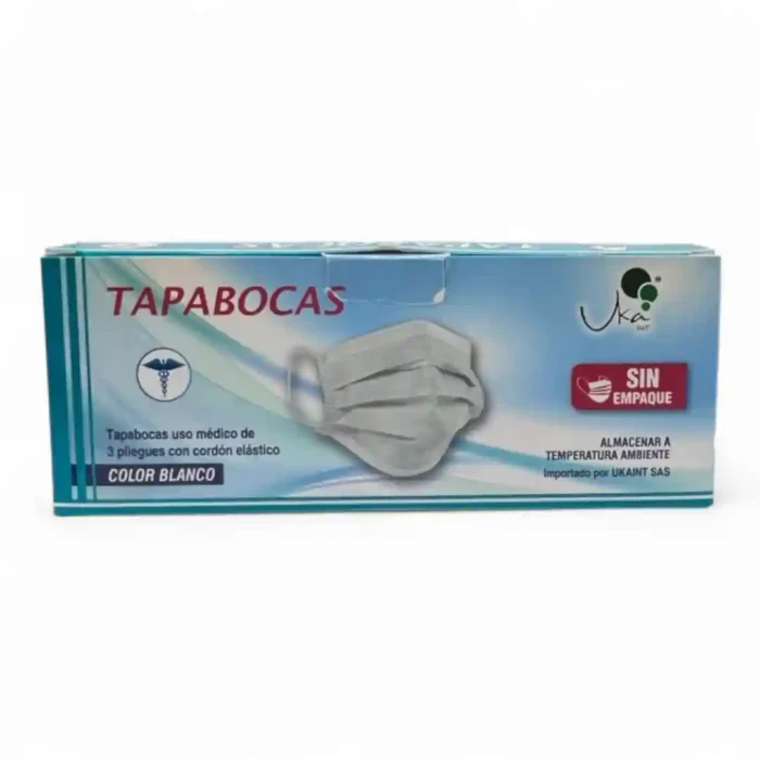 TAPABOCAS UKAINT BLANCO X50 HCTP-011 - Imagen 1