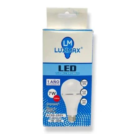 BOMBILLO RECARGABLE LUZIMAX 7W AC85-260V