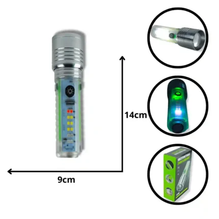 LINTERNA TRANSPARENTE ZOOM 520A (BOX X120)