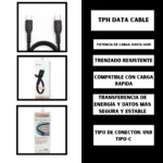 CABLE ACORDONADO TIPO C 60W DATA CABLE - Imagen 2