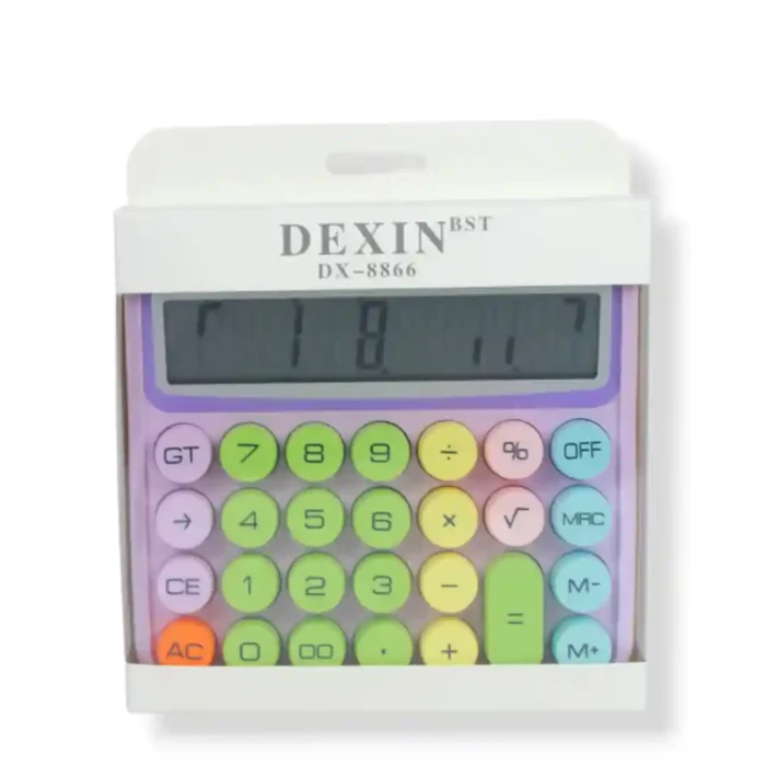 CALCULADORA COLORES PASTEL DX-8866 (BOX X80) - Imagen 5