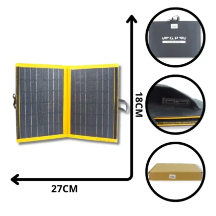 PANEL SOLAR PLEGABLE PORTÁTIL GP-10W