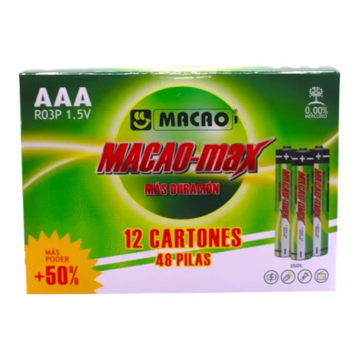PILA MACAO AAA X4 MC-AAA-R03P - Imagen 1