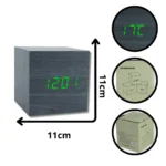 RELOJ CUBO MADERA WOODEN CLOCK 1293