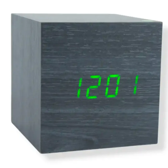 RELOJ CUBO MADERA WOODEN CLOCK 1293 - Imagen 4