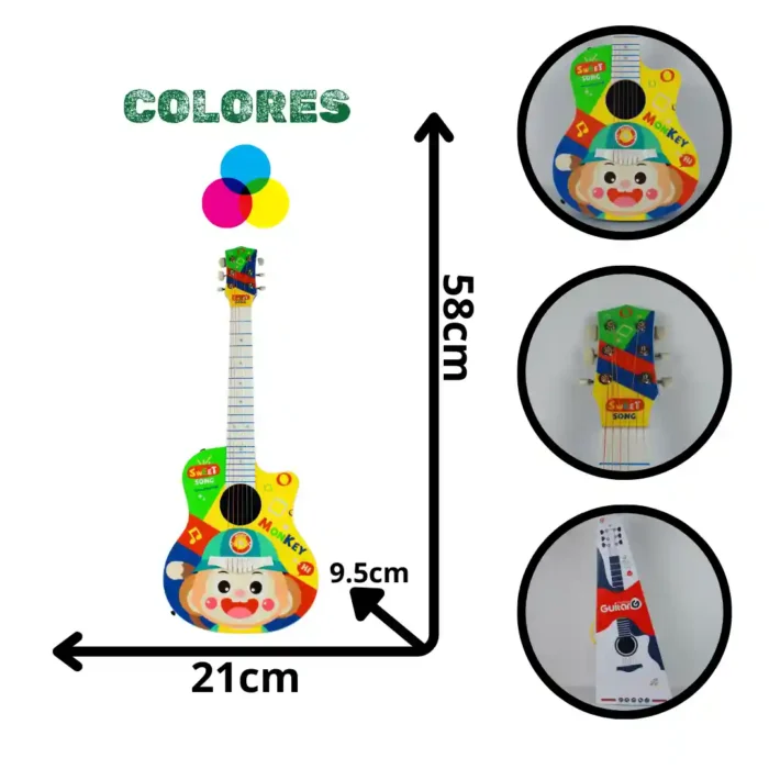 GUITARRA INFANTIL MONKEY MG41098 - Imagen 1