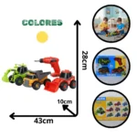 SET DE CARROS CON TALADRO TRUCK MG48850