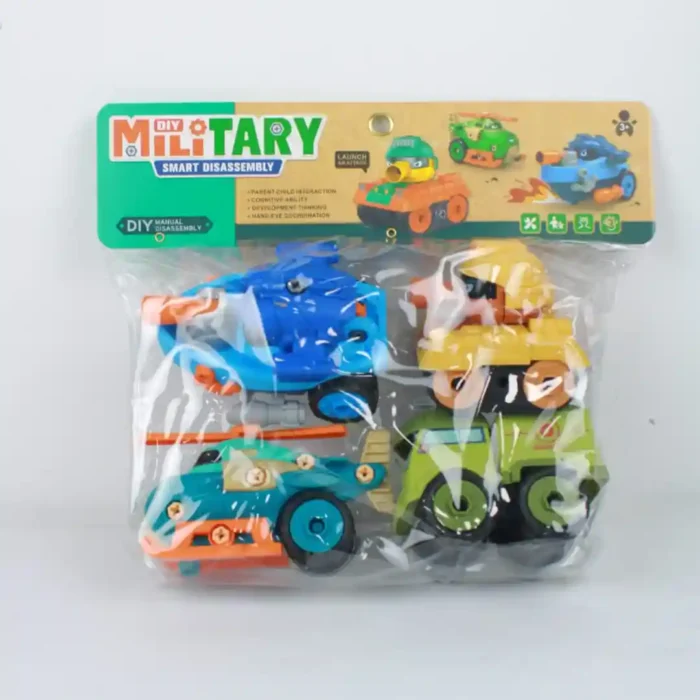 SET DE CARROS MILITARES ARMABLES JD1899-19A (BOX X48) - Imagen 4