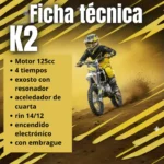 MOTOCROSS GASOLINA K2 14/12 125CC RIN 14/12 - Imagen 2