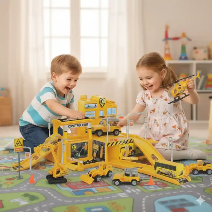 SET DE BOMBEROS CARROS METÁLICOS Y SONIDO 660-A66 (BOX X24) - Imagen 4