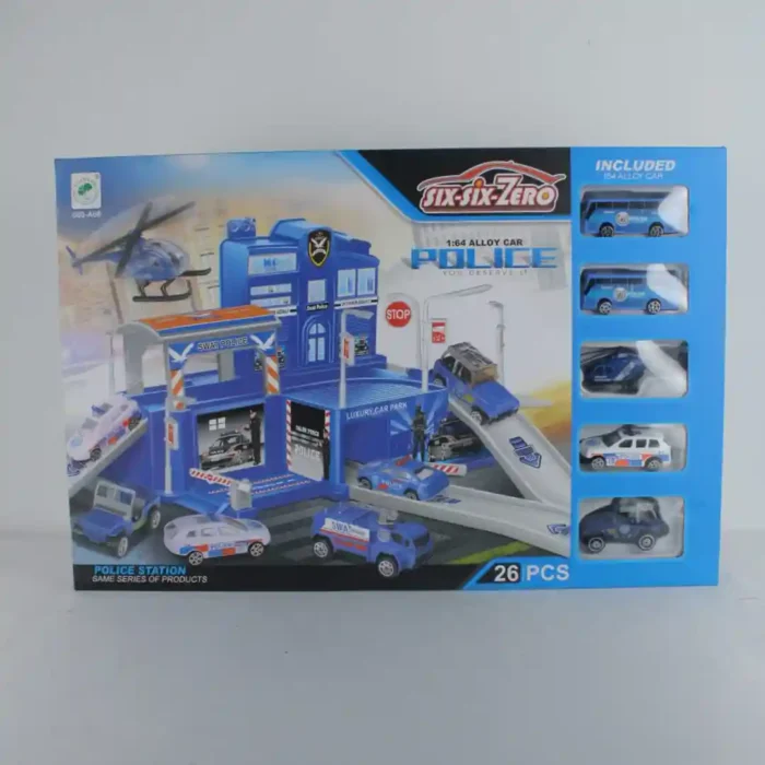 SET DE POLICÍA CARROS METÁLICOS Y SONIDO 660-A68 (BOX X24) - Imagen 3