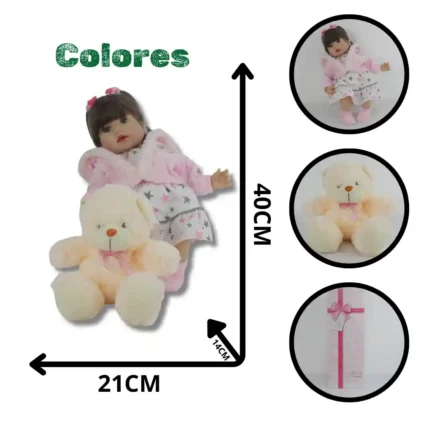 BEBÉ REAL NIÑA KD18910A PELUCHE (BOX X8)
