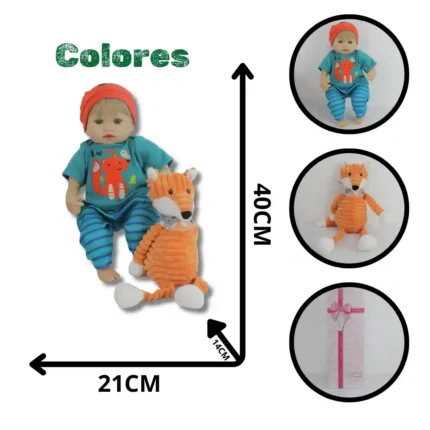 BEBÉ REAL NIÑO KD18907B PELUCHE (BOX X8)