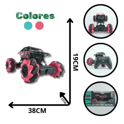 CARRO CONTROL REMOTO MEDIANO ROJO - AZUL 729-50A PC03A (16)