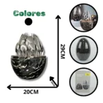 JUEGO CUBIERTO HUEVO 24PCS KE-37