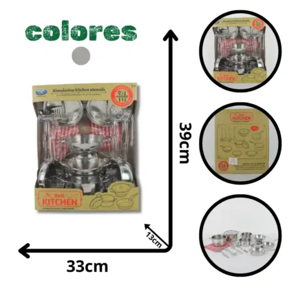 JUGUETE SET DE OLLAS EN ACERO 668-E4