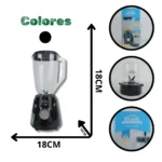 LICUADORA 1.5L CON PICATODO HOME ELEMENTS HELVP133N