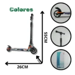 PATINETA ECUALIZABLE AEROGRAFIADA LLANTA LUZ ANCHA 1705 ABATIBLE