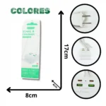 CABLE EXTENSIÓN 4 ENTRADAS 2 USB&2 TYPE-C