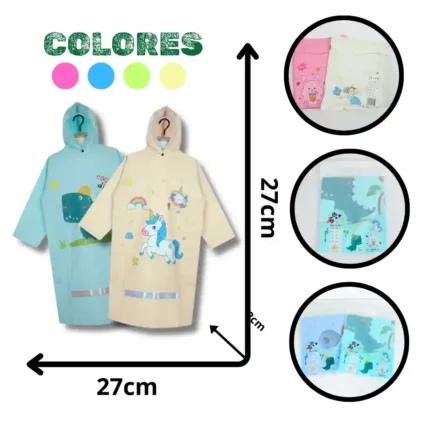 CAPA IMPERMEABLE INFANTIL NIÑO NIÑA JY-919