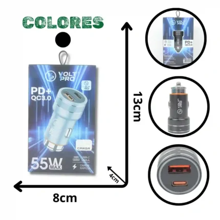 CARGADOR DE CARRO VOLTPRO VP-CC02