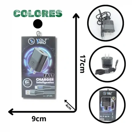 CARGADOR VOLT PRO 5A TIPO IPHONE VP-405