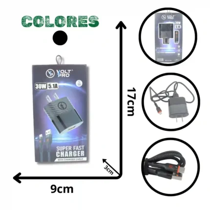 CARGADOR VOLT PRO TIPO V8 VL-708