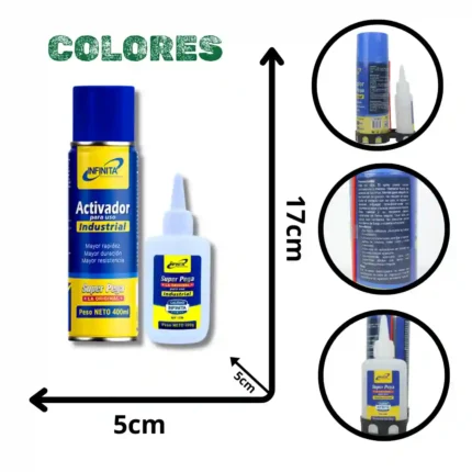 KIT SÚPER PEGA INFINITA 50 GRAMOS + ACTIVADOR 200ML 1736