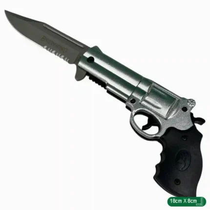 NAVAJA EN FORMA DE PISTOLA ESTUCHE NEGRO 334