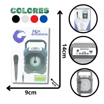 PARLANTE FOX TECH FX-078BT