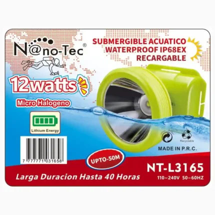 LINTERNA MINERA ACUÁTICA NANOTEC NT-L3165 (X90)