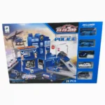 SET DE POLICÍA CARROS METÁLICOS Y SONIDO 660-A68 (BOX X24)