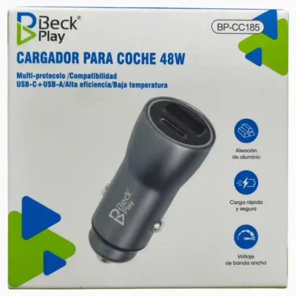 CARGADOR DE CARRO 48W BECK PLAY BP-CC185