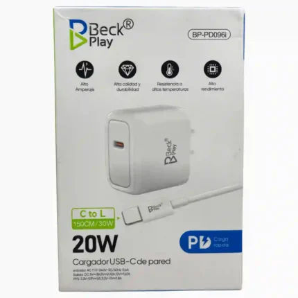 CARGADOR TIPO TIPO C - IPHONE BECK PLAY BP-PD096I