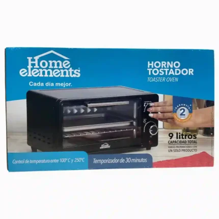 HORNO TOSTADOR HOME ELEMENTS 9L 800W HEHT09N