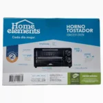 HORNO TOSTADOR HOME ELEMENTS 9L 800W HEHT09N - Imagen 2
