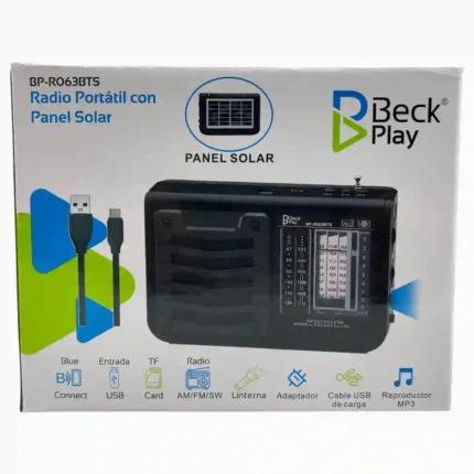 RADIO CON PANEL SOLAR BECK PLAY BP-R063BTS