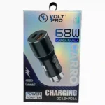 CARGADOR VOLT PRO CARRO METÁLICO 68W USB+USB-C VP-CC04