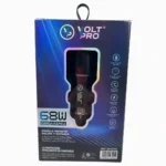 CARGADOR VOLT PRO CARRO METÁLICO 68W USB+USB-C VP-CC04 - Imagen 2