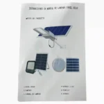 LÁMPARA LED 500W CON CARGADOR SOLAR Y ACCESORIOS CON BRAZO INFRS1-500W - Imagen 3