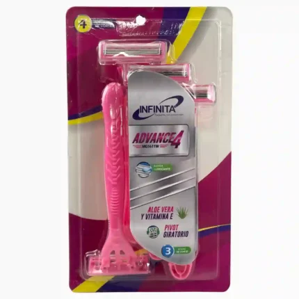 MÁQUINA DE AFEITAR X4 TRIPLE HOJA MUJER INFINITA MG1611W