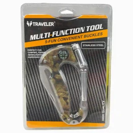 NAVAJA MOSQUETÓN MULTIHERRAMIENTAS 5 EN 1 AK12303