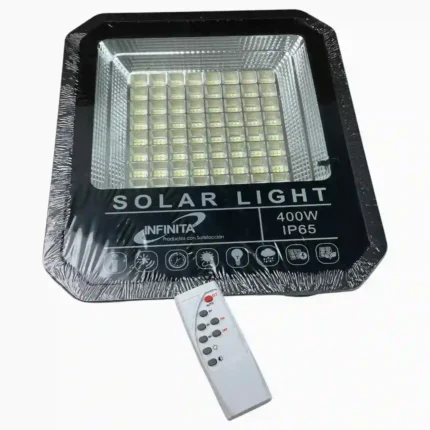 REFLECTOR LED 400W CON CARGADOR SOLAR OVALADO INFINITA INFRS1-400W